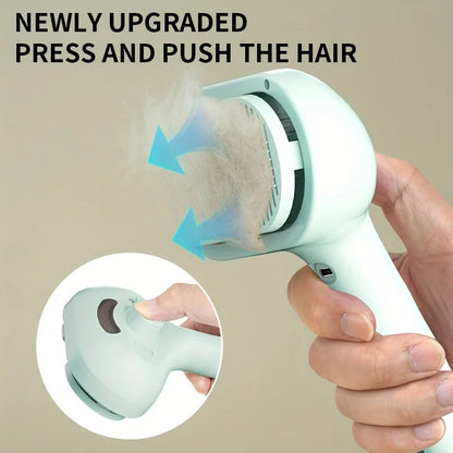 Rechargeable Steam Cat Brush - 2025 Latest 3-In-1 Grooming & Massage Tool for Pets, USB Charging, Low Voltage