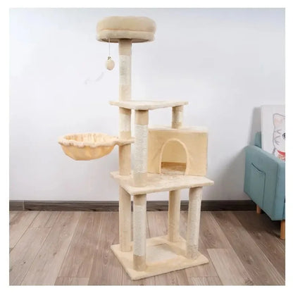 Factory Wholesale Luxury Large Cat Tree Tower Sustainable Sisal Pet Cat Scratcher and House Furniture