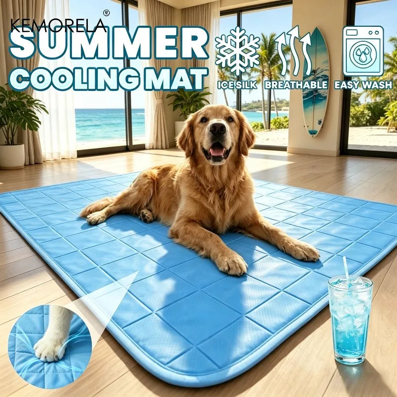 2026 Ice-Cool Upgrade Summer Pet Cooling Pad Dog Bed Breathable Mesh Bed for Dog Houses for Small Medium and Large Pets