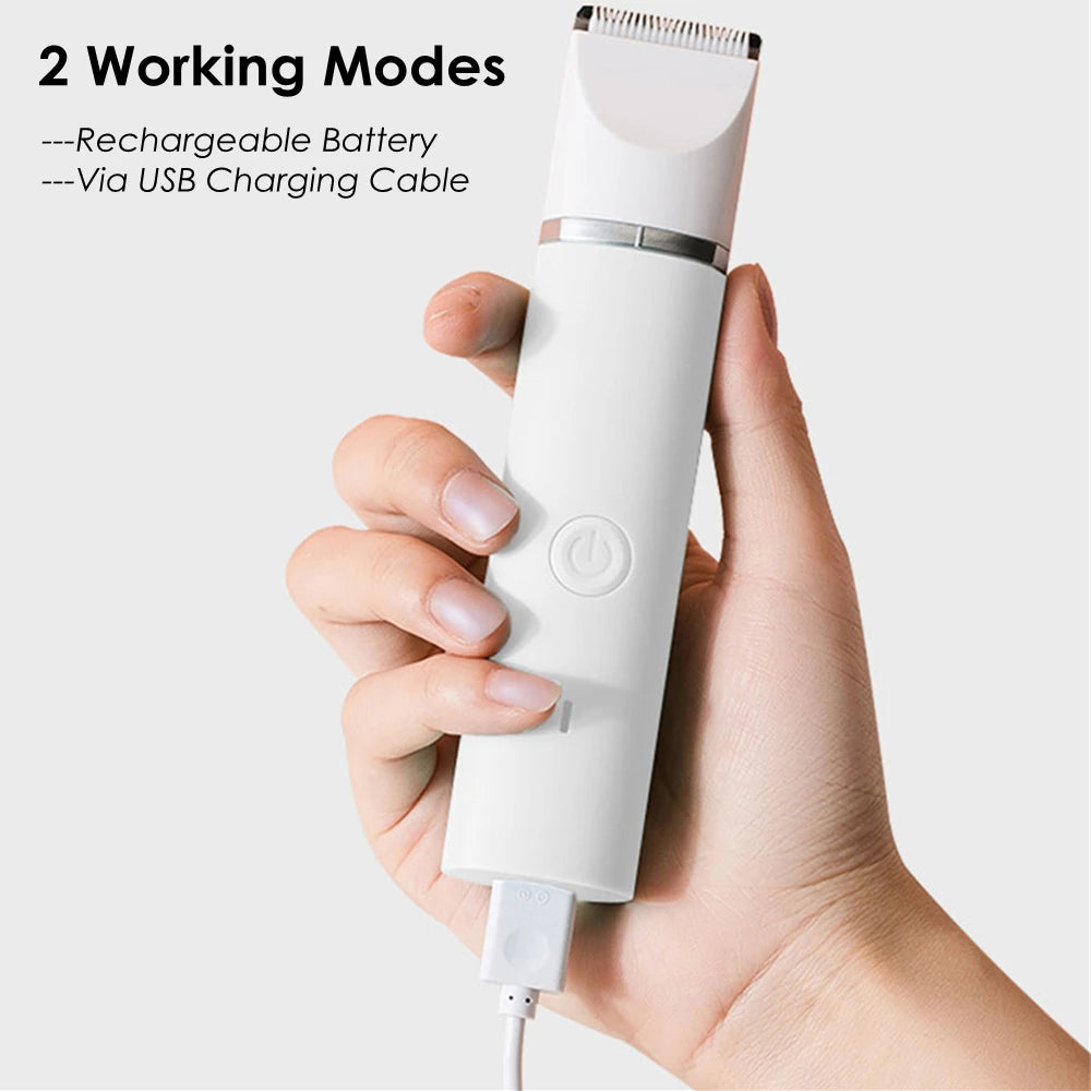 4 in 1 Pet Grooming Machine Dog Cat Automatic Hair Clipper USB Rechargeable Pet Nail Clippers Hair Clipper Foot Hair Cutting Set