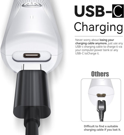 Cat Grooming Clippers Kit, Low Noise Cat Shaver for Matted Fur Claw - Paw Trimmer for Dogs with Stainless Steel Scissors Combs & USB-C Charging Cable