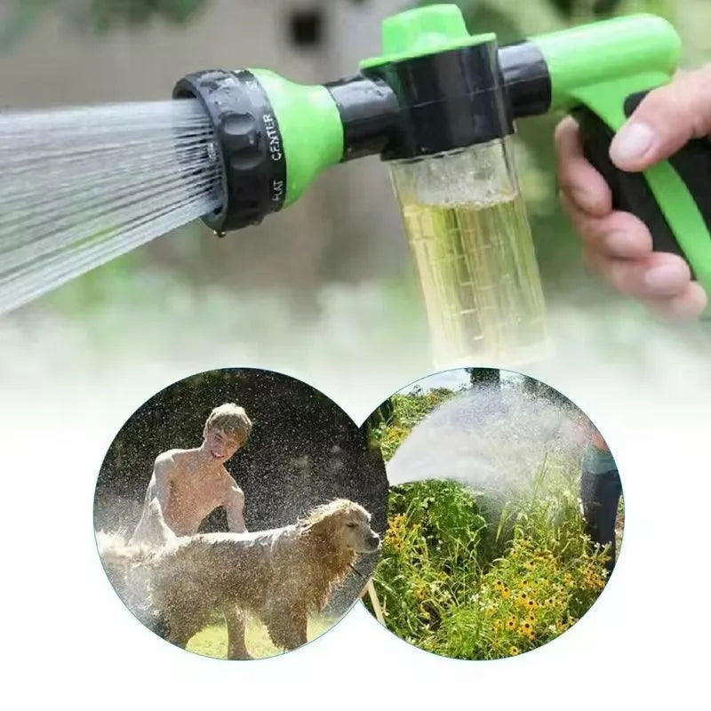 Pressure Hose Nozzle Foam Gun 8 in 1 Jet Spray Gun Soap Dispenser Garden Watering Horse Dog Animal Car Washing Tool Dropshipping