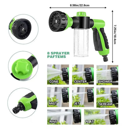 Pressure Hose Nozzle Foam Gun 8 in 1 Jet Spray Gun Soap Dispenser Garden Watering Horse Dog Animal Car Washing Tool Dropshipping